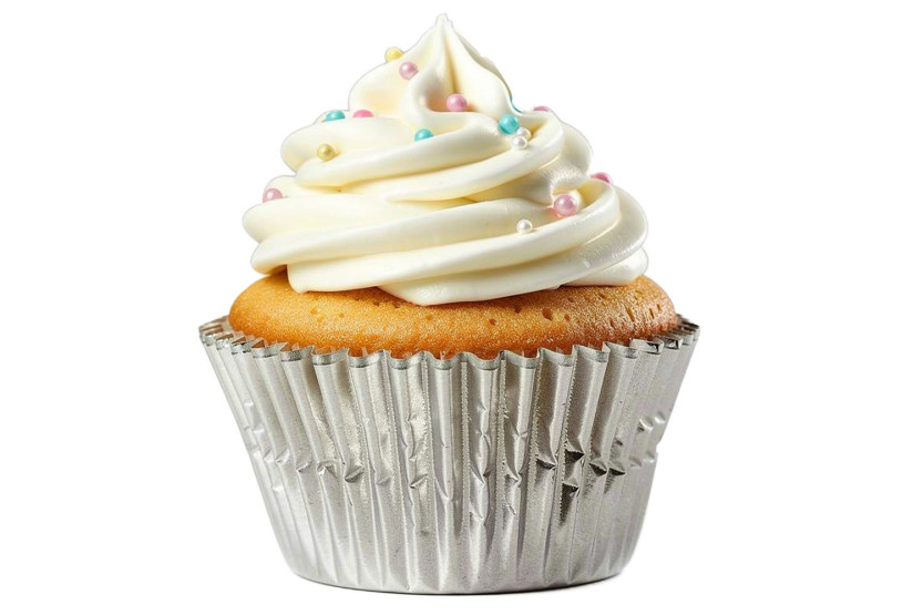 Set van 50 zilverkleurige cupcakevormpjes van Patisdécor