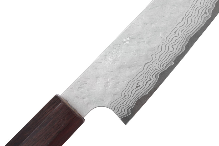 15 cm Handcrafted Japanese Nigara Hamono Tsuchime VG10 Damascus Utility Knife