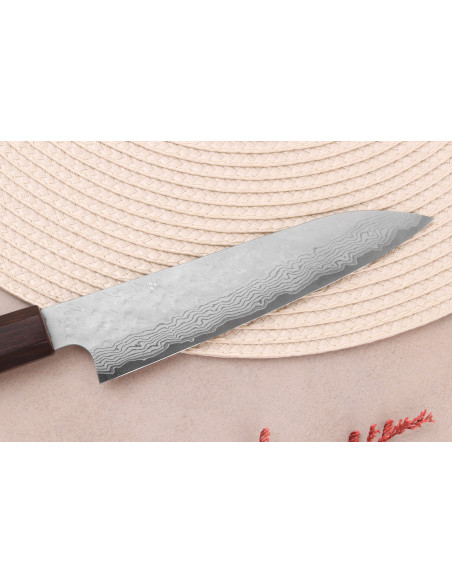 15 cm Handcrafted Japanese Nigara Hamono Tsuchime VG10 Damascus Utility Knife