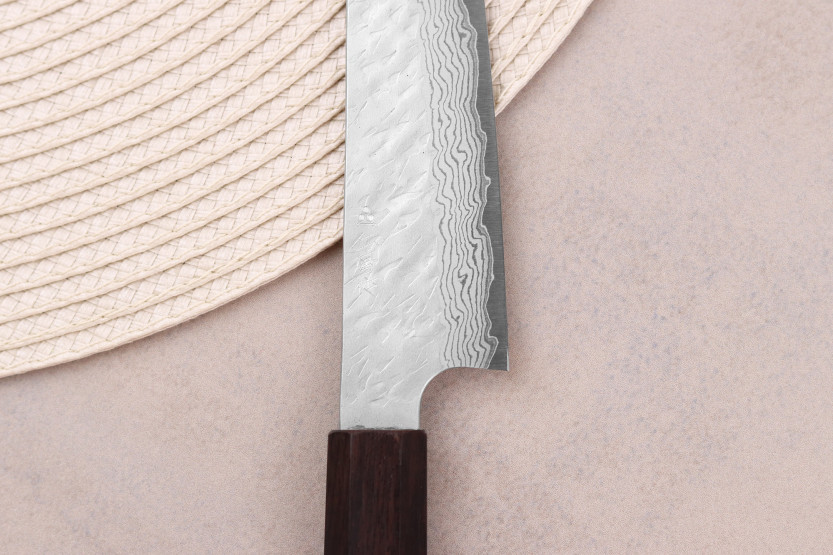 15 cm Handcrafted Japanese Nigara Hamono Tsuchime VG10 Damascus Universal Knife
