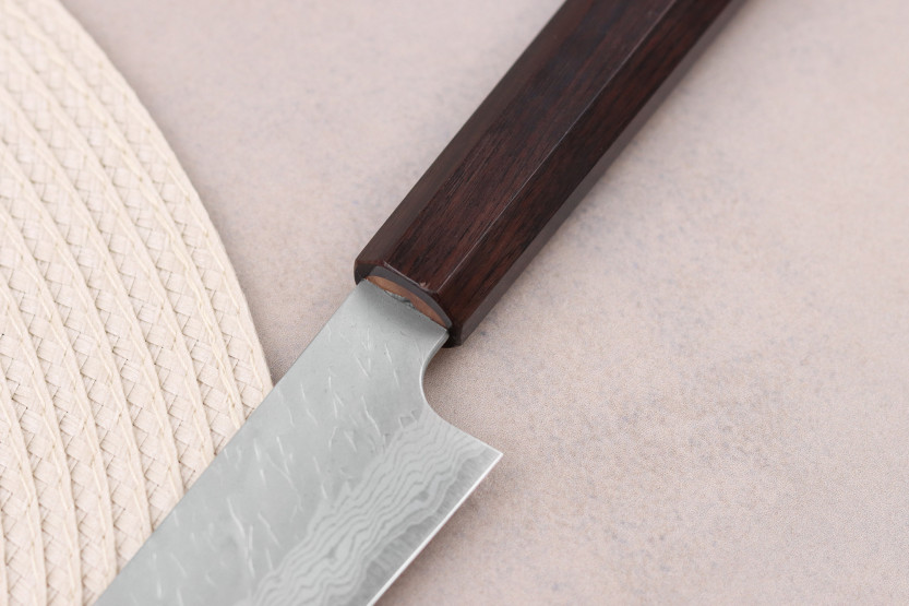 15 cm Handcrafted Japanese Nigara Hamono Tsuchime VG10 Damascus Utility Knife