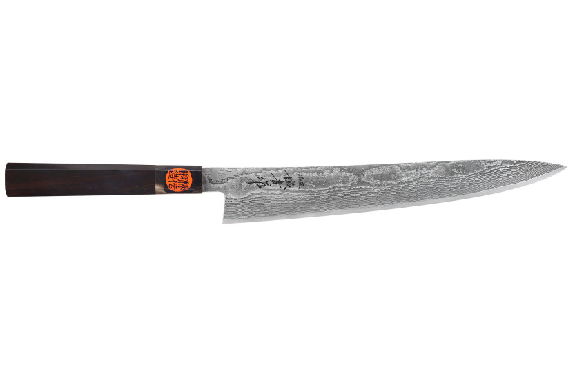 Coltello sujihiki giapponese artigianale da 27 cm di Shigeki Tanaka