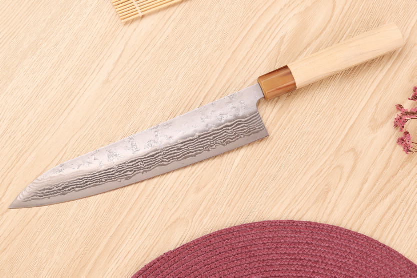 Handgefertigtes japanisches Koch messer „Yuzo Haruto Damas“ (24 cm)