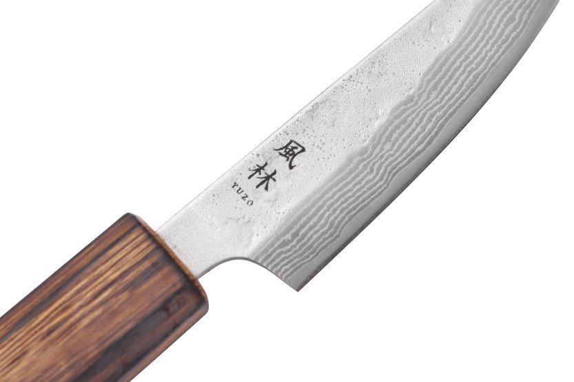 Handgjord japansk kökskniv, 8 cm, Yuzo Enju Damas 440C