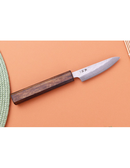 Håndlavet japansk køkkenkniv, 8 cm, Yuzo Enju Damas 440C