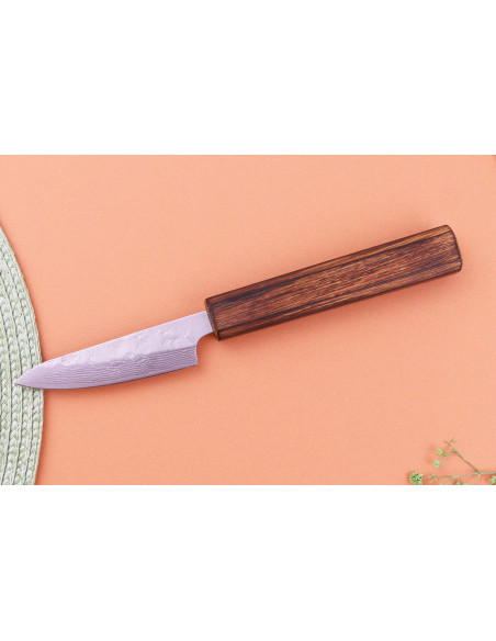 Handgjord japansk kökskniv, 8 cm, Yuzo Enju Damas 440C