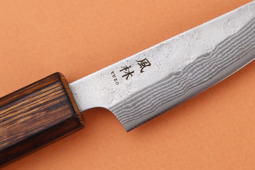 Faca de cozinha artesanal japonesa Yuzo Enju Damas 440C, de 8 cm