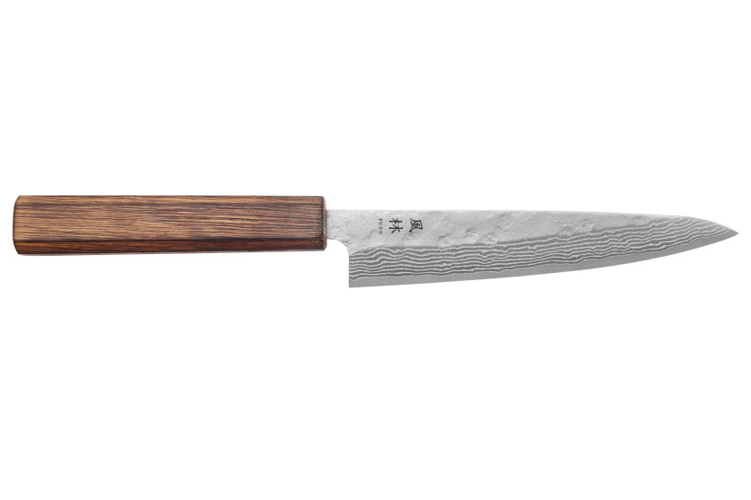 Coltello universale giapponese artigianale Yuzo Enju Damas 440C da 15 cm