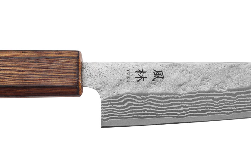Handgjord japansk universalkniv, 15 cm, Yuzo Enju Damas 440C