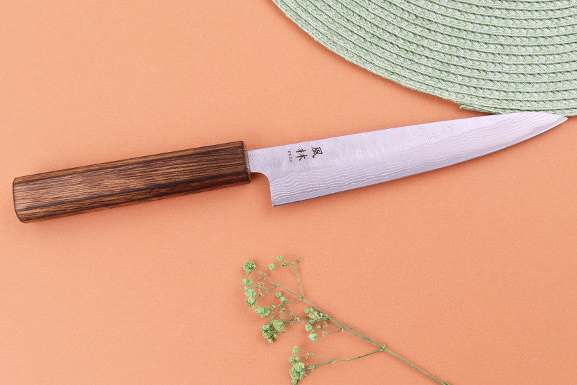 Håndlavet japansk universal kniv, 15 cm, Yuzo Enju Damas 440C
