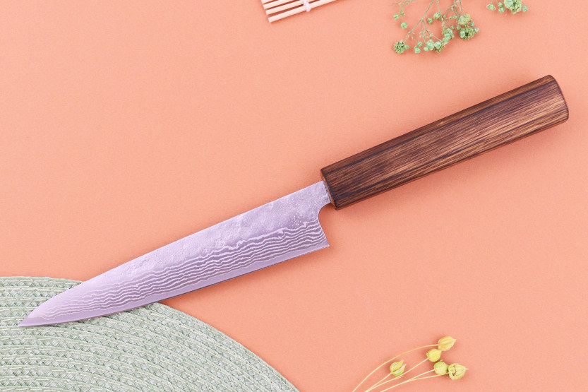 Håndlaget japansk universal kniv, 15 cm, Yuzo Enju Damas 440C