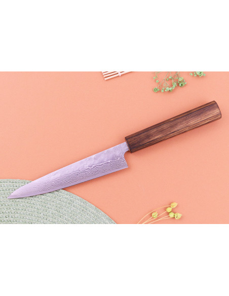 Håndlavet japansk universal kniv, 15 cm, Yuzo Enju Damas 440C