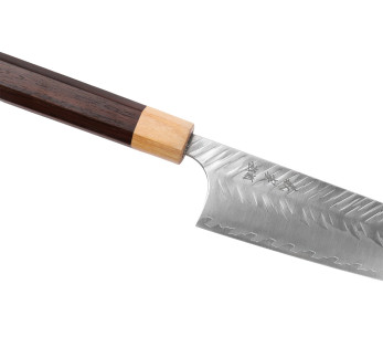 Håndlaget japansk kokkekniv på 21 cm fra Yoshimi Kato, SPG StrixV-Tsuchime 2