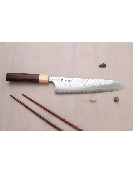 Håndlavet japansk kokkekniv, 21 cm, Yoshimi Kato SPG StrixV-Tsuchime