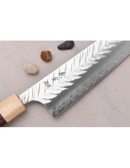 Handgjord japansk kockkniv, 21 cm, Yoshimi Kato SPG StrixV-Tsuchime