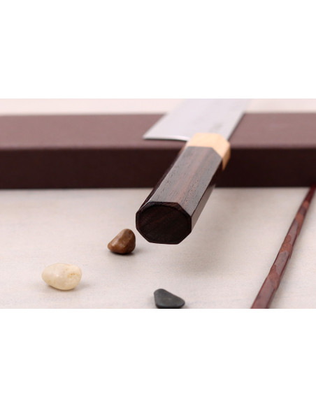Faca de chef japonesa artesanal de 21 cm Yoshimi Kato SPG StrixV-Tsuchime