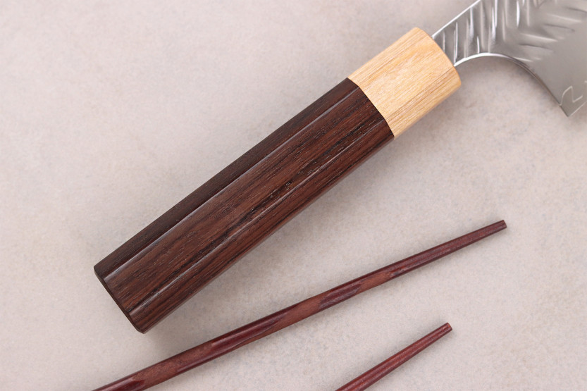 Håndlavet japansk kokkekniv, 21 cm, Yoshimi Kato SPG StrixV-Tsuchime