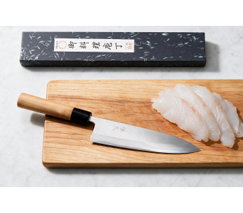 Handgjord japansk mioroshi-deba-kniv, 21 cm, Tsunehisa WS2 2