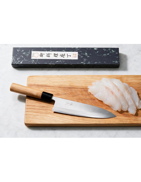 Håndlavet japansk Mioroshi Deba-kniv, 21 cm, Tsunehisa WS2