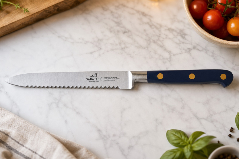 Sabatier Idéal Abysse Blue 100% Forged Utility Knife, 12 cm Blade