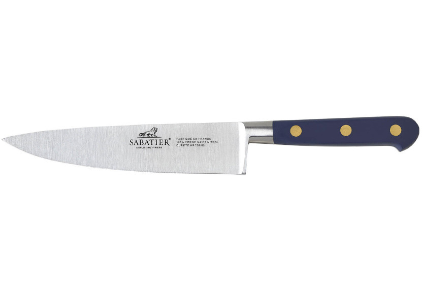 Sabatier Idéal Bleu Abysse kokkekniv, 100 % smidd, bladlengde 15 cm