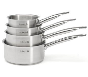 4 -osainen De Buyer Prim'Appety -kattilasetti, ruostumatonta terästä, 14–16–18–20 cm