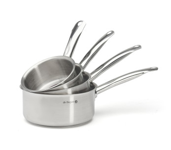 4 -osainen De Buyer Prim'Appety -kattilasetti, ruostumatonta terästä, 14–16–18–20 cm 2