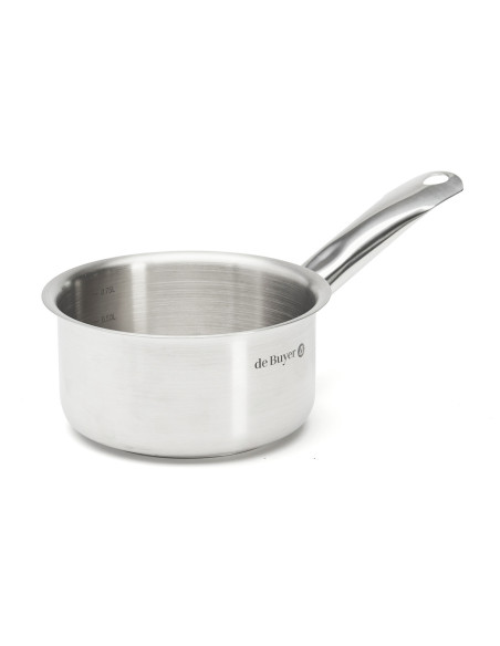 Set of 4 De Buyer Prim'Appety Stainless Steel Saucepans (14, 16, 18, and 20 cm)