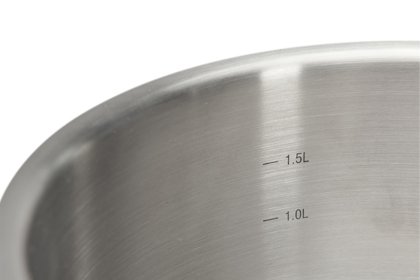 Set of 4 De Buyer Prim'Appety Stainless Steel Saucepans (14, 16, 18, and 20 cm)