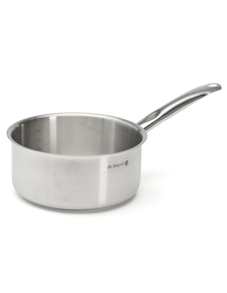 Set of 4 De Buyer Prim'Appety Stainless Steel Saucepans (14, 16, 18, and 20 cm)