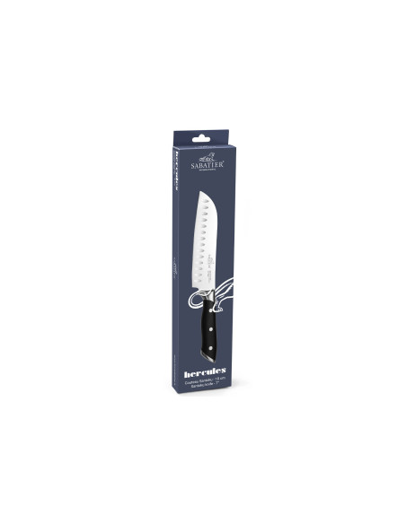 Sabatier International Hercules santoku-kniv med hullet klinge på 18 cm og ABS-skaft med 3 nitter