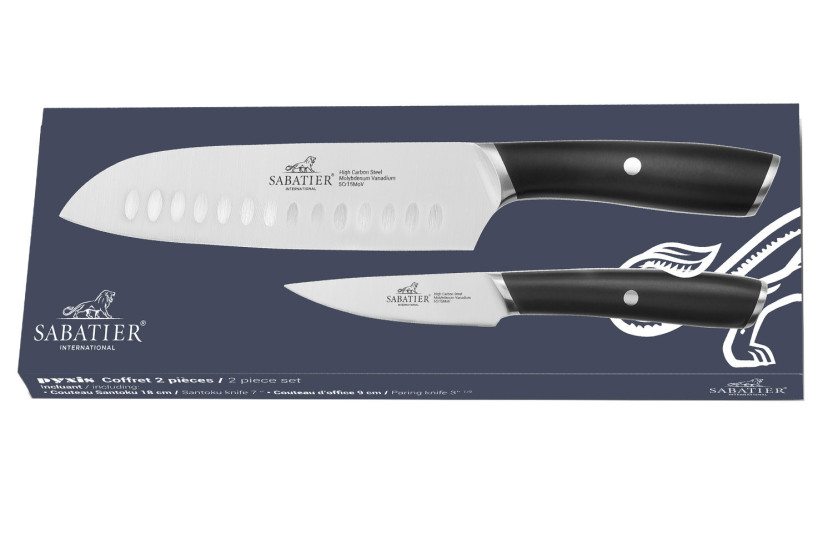 Juego de cuchillos «Pyxis Office» de 9 cm de Sabatier International + cuchillo Santoku de 18 cm
