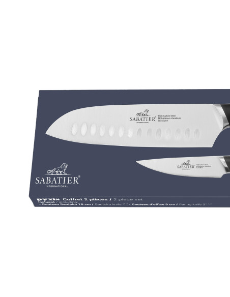 Sabatier International Pyxis Office messenset van 9 cm + Santoku-mes van 18 cm