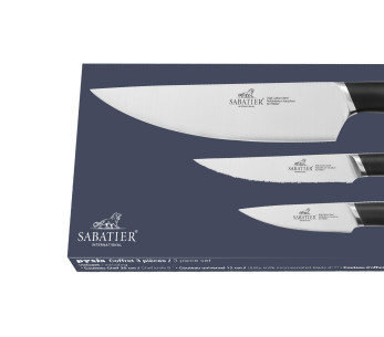 Sabatier International Pyxis Office 3-delers knivsett: 9 cm, 12 cm allroundkniv og 20 cm kokkekniv 2