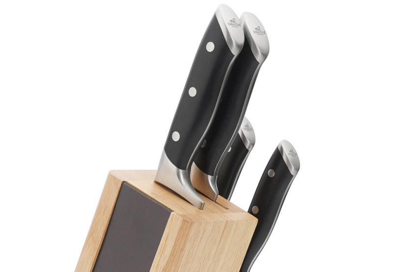 Sabatier International Oslo-knivblock i trä + 4 Hercules-knivar