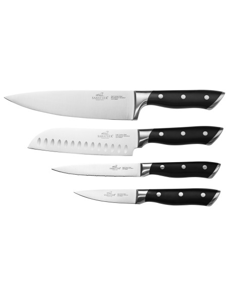 Sabatier International Oslo Wooden Knife Block + 4 Hercules Knives