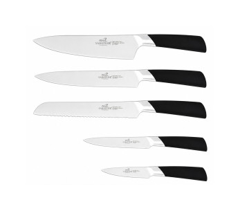 Bloco Sabatier International Auckland, em pinho e madeira de seringueira + 5 facas Draco 2