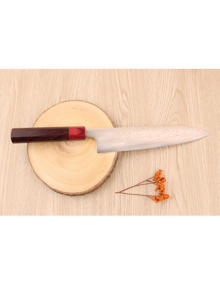 Handgjord japansk kock kniv 21 cm av Takeshi Saji, VG10 Rainbow
