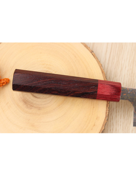 Handgjord japansk kock kniv 21 cm av Takeshi Saji, VG10 Rainbow