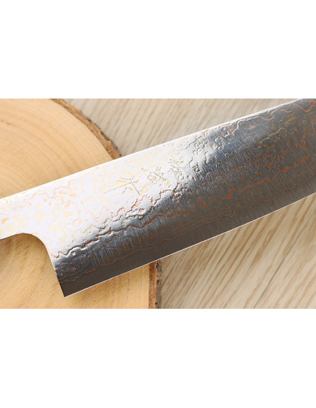 Handgjord japansk kock kniv 21 cm av Takeshi Saji, VG10 Rainbow