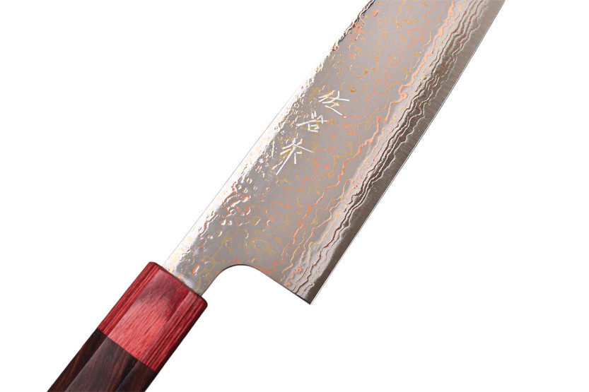 Håndlaget japansk kok kekniv 21 cm fra Takeshi Saji, VG10 Rainbow