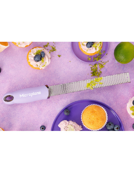 Microplane Premium Pop of Colour Zestenreibe mit Lavendelblüten-Motiv – 20,3 cm