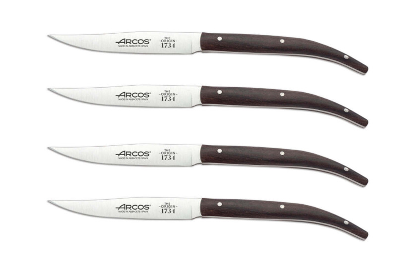 Conjunto de 4 facas para bife Arcos 1734 11cm cabo em pau-rosa