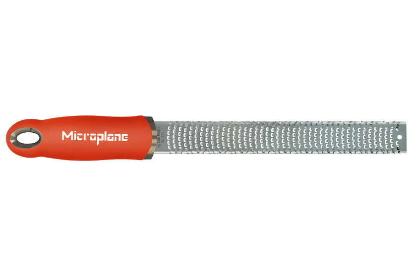 Microplane Premium Pop of Colour-rivjärn och skalare, blodapelsin – 20,3 cm