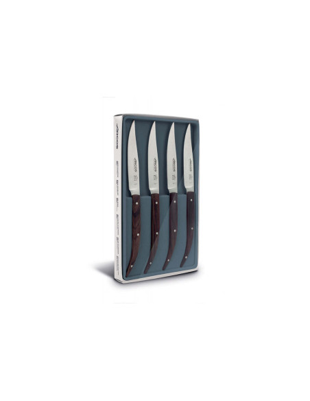 Conjunto de 4 facas para bife Arcos 1734 11cm cabo em pau-rosa