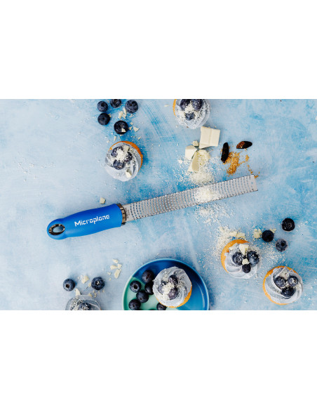 Grattugia e zester Microplane Premium Pop of Colour Blu mirtillo - 20,3 cm