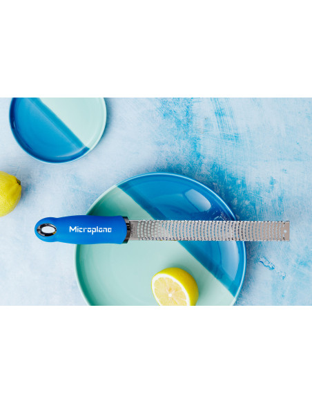Microplane Premium Pop of Colour-rivjärn och skalare, blåblå – 20,3 cm