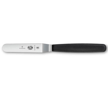 Espátula acodada Victorinox con mango negro de 8 cm