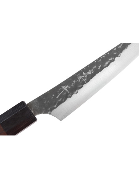 Handgjord japansk universalkniv, 13 cm, Yu Kurosaki Kokusen AS, hamrad