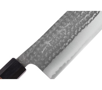 Håndlaget japansk nakiri-kniv, 16,5 cm, Yu Kurosaki Kokusen AS, hamret 2